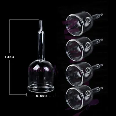 5 PCS Vaccum Cupping Glass Cup Attachment For The Vacuum Breast Beauty Equipment • $26.25