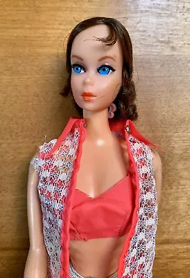 Vintage 1969 Talking (Mute) Barbie Brunette Nape Curl W/Orig Swimsuit ~A BEAUTY! • $174.99
