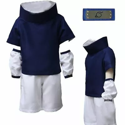 Kids Adult NARUTO0 Sasuke Uchiha Cosplay Costume Outfits Masquerade Party Suit • £28.40