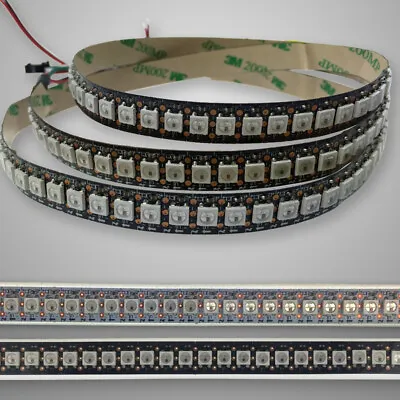 WS2812 W/B PCB SMD 5050 RGB 144 LEDs/M Addressable Digital Pixel LED Strip DC 5V • $14.50