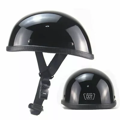 Lightest Motorcycle FLAT DOT Beanie Helmet Half Helmet Cap Skid Scooter Chopper • $57.24