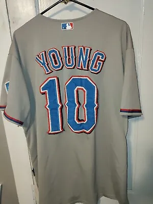 Michael Young Texas Rangers #10 Jersey Majestic Men's Size 54 Cool Base • $55