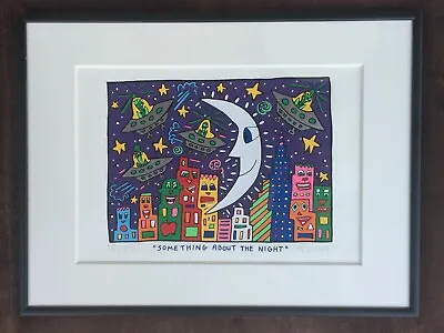 James Rizzi: Original Hand Signed Silkscreen  SOMETHING ABOUT NIGHT  LE Framed • $999.99