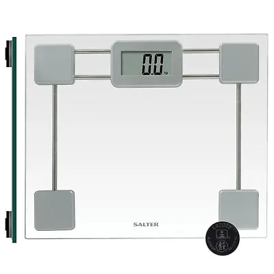 Salter Digital Bathroom Weighing Scale Electronic Compact Tough Glass Platform • £17.99