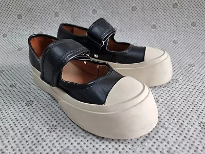 Marni Black And Off-white Pablo Mary Jane Trainers 37 • $229