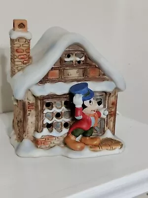 Schmid  Mickey's Christmas Carol  Hand Painted Light Up House 5 1/2 Inch • $55