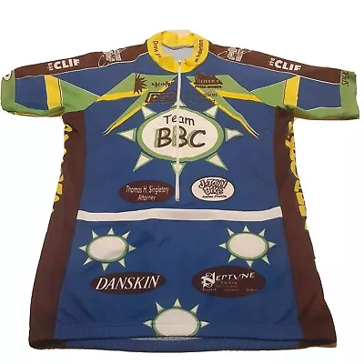 Womens Cycling Jersey Team BBC  Medium M 3/4 Zip 3 Rear Pockets Short Sleeve  • $31.95