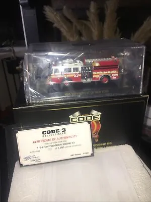 CODE 3 COLLECTIBLES FDNY ENGINE 53 SEAGRAVE FIRE ENGINE 1.64 New • £89.99