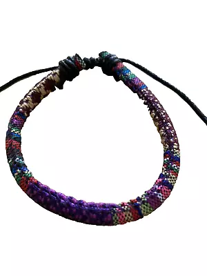 Rastaclat Color Adjustable Draw String Bracelet Black & Purple Multicolor New • $7.99