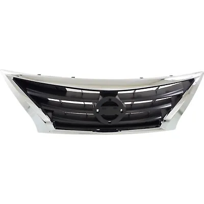 Grille Assembly For 2015-19 Nissan Versa Chrome Shell With Black Insert Plastic • $95.68