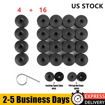 20Pcs Fit VW Volkswagen Wheel Lug Nut Bolt Cover Black Caps 1K0-601-173-9B9 • $3.19