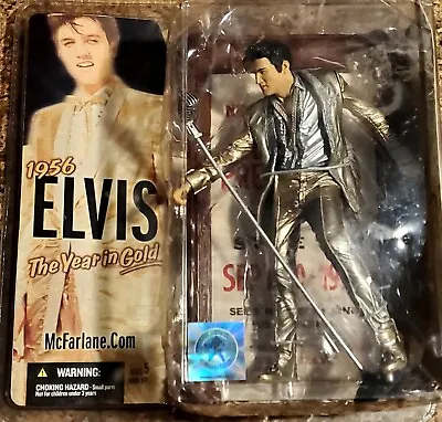 McFarlane Toys Elvis Presley 1956 The Year In Gold 4th Edition 2005 6  Figure • $54.99