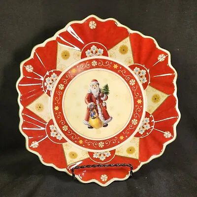 Villeroy & Boch  Toy's Fantasy  Santa W/Tree & Toys 9.75  Scalloped Bowl  • $19.99