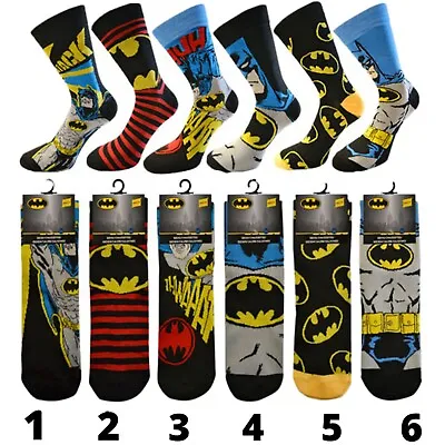 1 Mens Batman The Dark Knight Official Cartoon Novelty Character Socks UK 6-11 • £2.99