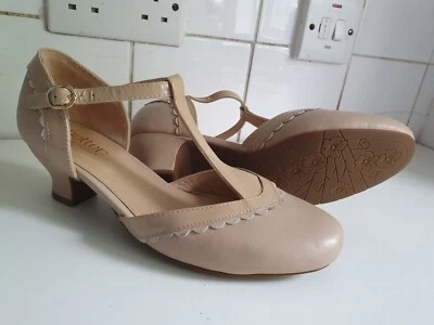 £26.99 • Buy Hotter Vivienne Uk 5.5 Eu 38.5 Womens Beige/ivory Leather Low Heels Court Shoes
