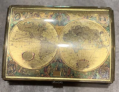 Via Vermont Greeting/ Trinket Box World Map Made In Mexico • $25