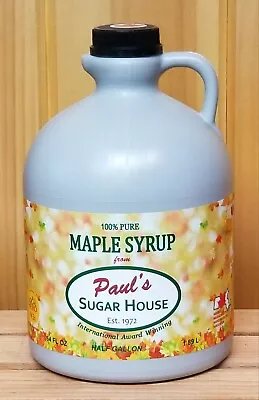 Half Gallon 100% Pure Maple Syrup MA Grade A Golden Amber Dark Very Dark CHOICE • $32