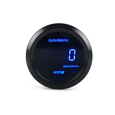 2  52mm Digital Car Tachometer Blue LED Tacho Meter Gauge 0-9999 RPM Smoke Face • $18.94