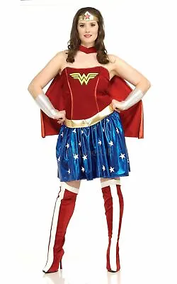 £42.53 • Buy Wonder Woman Womens Costume DC Comics Marvel Superhearo Fancy Dress Outfit Plus
