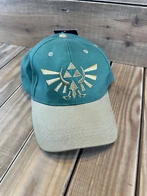 Legend Of Zelda Adjustable Baseball Cap Hat Nintendo Snapback Green Gold Tags • $14