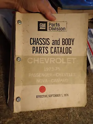 1973-75 Chevrolet Camaro  Chassis And Body Parts Catalog Original GM • $69.99