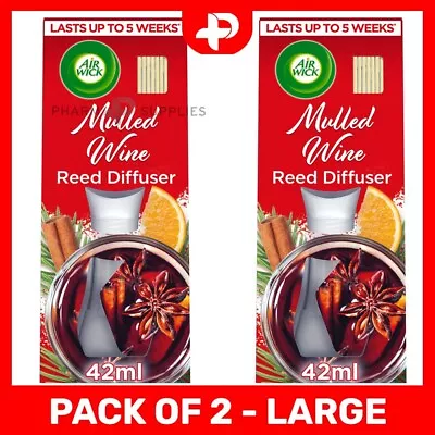 AIRWICK Mulled Wine SCENTED OIL  REED DIFFUSER Cinnamon - PACK 2 • £10.99