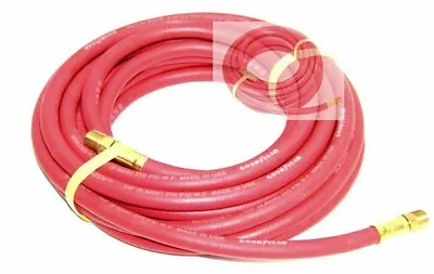 25 Ft 1/4  Id Continental Red Rubber  Air Hose 1/4  Npt Usa  • $27.99