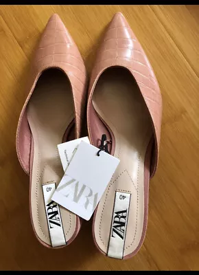 New Zara Pink Mules Shoes Size 9 • $35.99