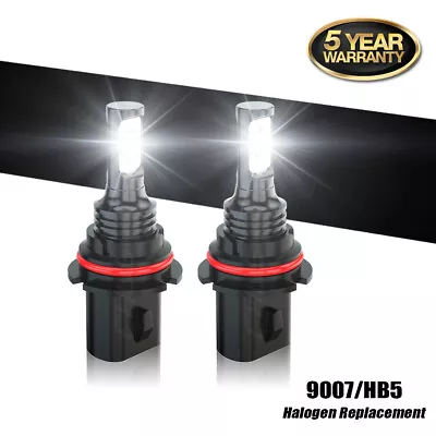 Pair 9007 HB5 LED Headlight Bulbs High/Low Beam For Jeep Liberty 2002-2007 • $15.99