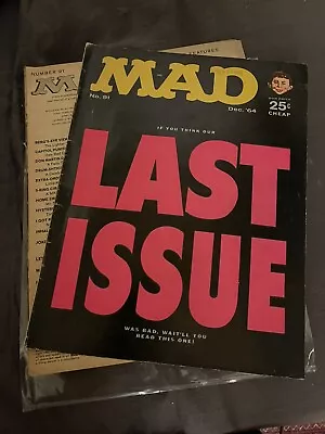 Mad Magazine #91 December 1964 Cover Detachment BARGAIN Shipping Included • $11.90