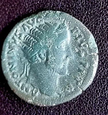 Roman Coin Sestertius Of Antoninus Pius Metal Detecting Find • £2.22