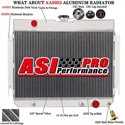 4 Row Aluminum Radiator For 1963-1968 65 66 Chevrolet Bel Air Sedan/Impala AT MT • $299