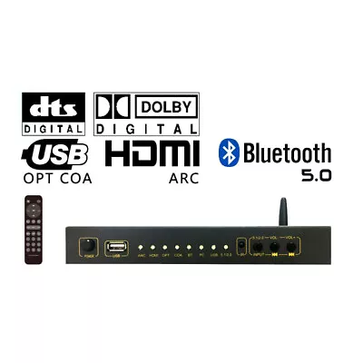 RH-688X 5.1CH Audio Decoder Bluetooth 5.0 HDMI Optical Fiber Coaxial Sound Car • $71.70