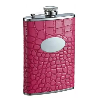 Visol VF2090 Visol Arojo Hot Pink Leatherette Liquor Flask - 8 Oz • $11
