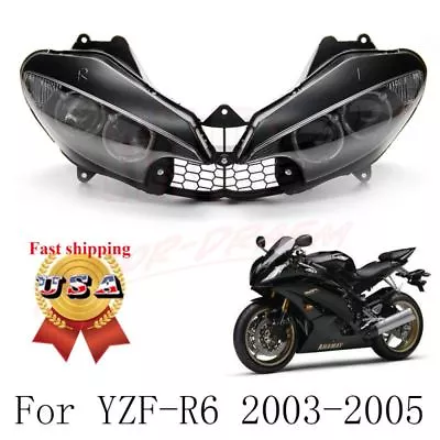 R6 R6S Front Headlight Head Lamp Assembly For Yamaha YZF R6 2003-2005 R6S 06-09 • $83.55