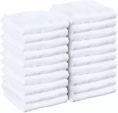 Salon Towels 100% Cotton Towel Pack Of 12 White Spa Towel In 16x27 Inches. • $21.99