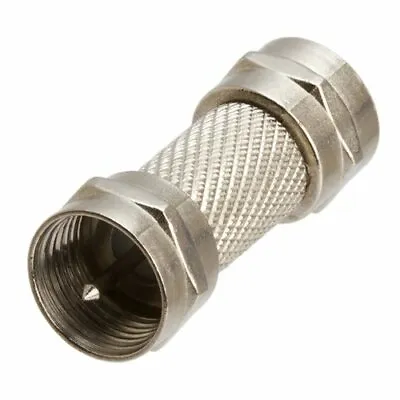Coaxial F Type Male Plug To Male Plug Coupler Nutted M - M Adapter TV Connector • £2.89