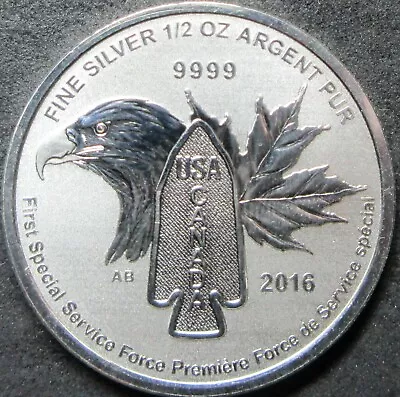 2016 Canada Special Service Force 1/2 Ounce .9999 Fine Silver Two Dollar Coin • $0.99