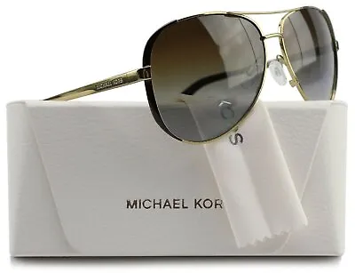 Michael Kors MK5004 Chelsea Aviator Polarized Sunglasses Gold W/Brown Gradient • $74.99