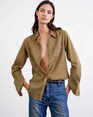 £40.01 • Buy Nili Lotan Cotton Voile NL Buttondown Shirt Blouse Top Solid Collared S 257797