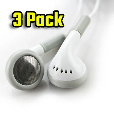 Pack Of 3 - 3.5mm White In-Ear Earbuds / Earphones / Headphones • $6.99