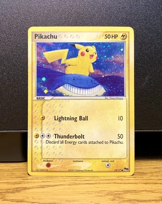 $33 • Buy Pikachu POP Series 5 Promo 12/17 Pokemon 2007 Holo SWIRL!! Inverted Back Error