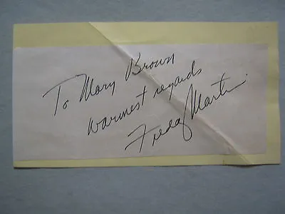 FREDDY  MARTIN (Died  In 1983) Mr.  Silvertone   Signed   2   X  4    Paper   • $22.99