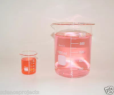 Beaker Set 1000 50 ML Griffin Graduated Borosilicate Glass Beakers Measuring New • $15.99