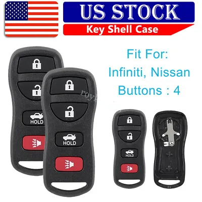 2 Remote Key Shell Fob Case Cover For Nissan 350Z Sentra Infiniti FX45 G35 • $7.99