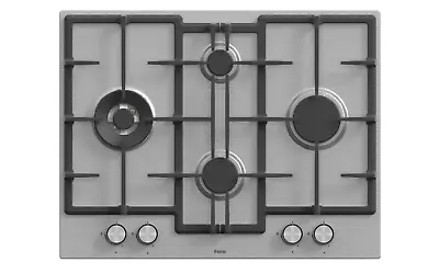 £149.99 • Buy Ferre 65cm Built-in Gas Hob - 4 Burners - Cast Iron Pan Supports - Steel Glass