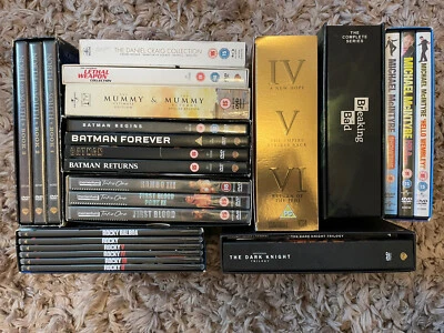 £4.99 • Buy DVD Box Set Bundle. Batman. 007. Star Wars. Breaking Bad & More