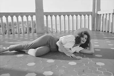 American Actress Tina Louise Lying Terrace During 19th Venice Inte- Old Photo • $9