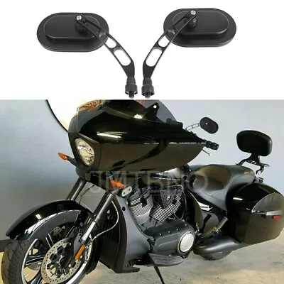 For Victory Cross Country Roads Hammer Motorcycle Rear View Mirrors Black 10mm • $29.49