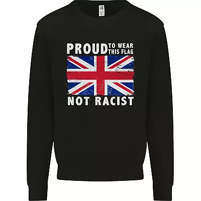 Proud To Wear Flag Not Racist Union Jack Mens Sweatshirt Jumper • £20.99